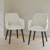 Freya Boucle Armchairs with Black Legs
 - Laura James 