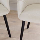 Freya Boucle Armchairs with Black Legs
 - Laura James 