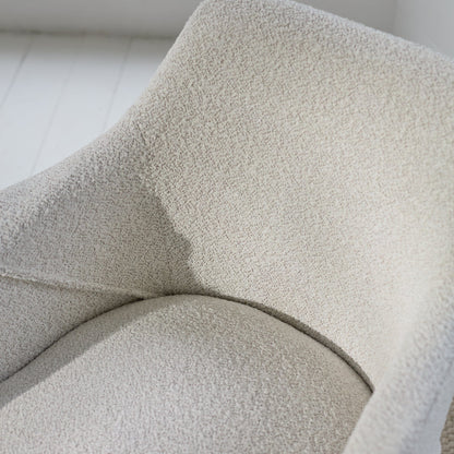 Freya Oat Boucle Armchair - Set of 2 - Black Oak Legs - Laura James
