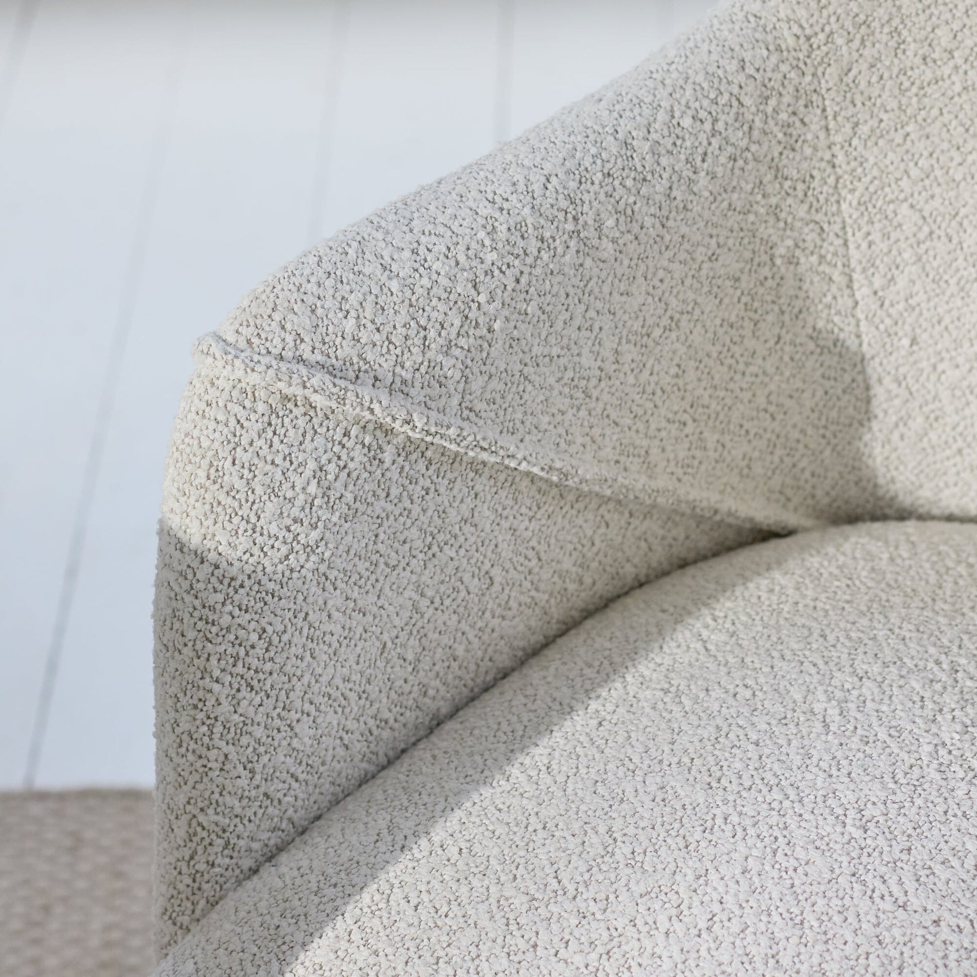Freya Oat Boucle Armchair - Set of 2 - Whitewash Oak Legs - Laura James
