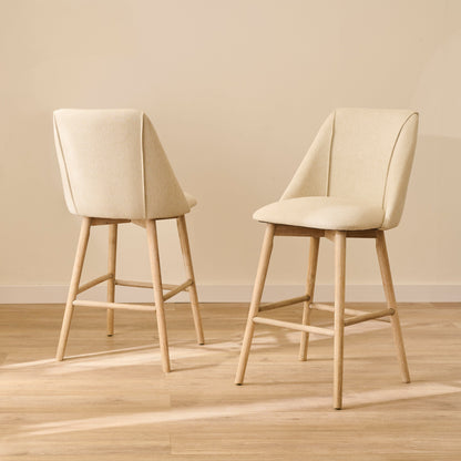 Freya Bar Stool - Sand - Whitewash Legs - Laura James 