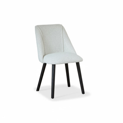 Freya Oat Boucle Dining Chair - Set of 2 - Black Oak Legs - LAURA James