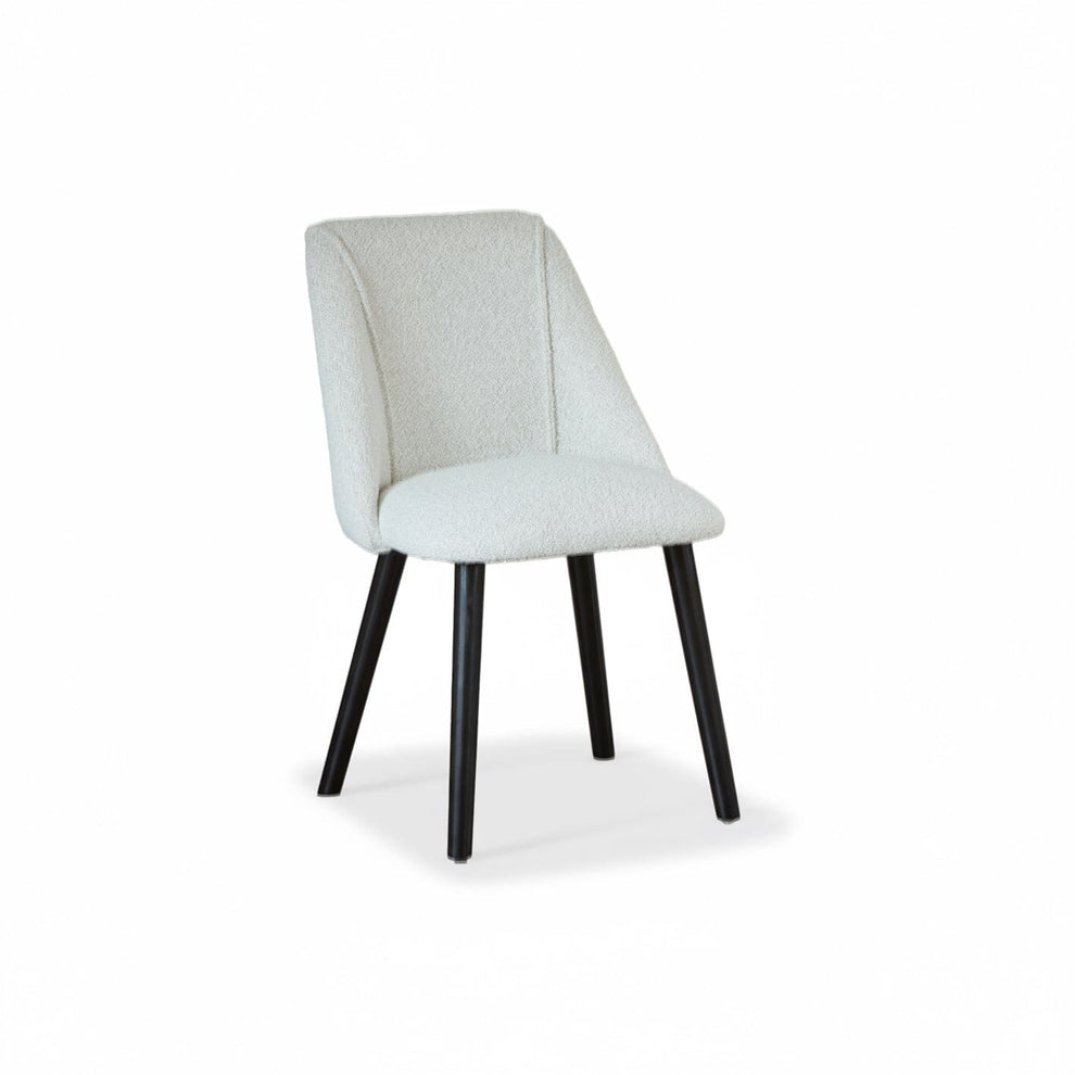 Freya Oat Boucle Dining Chairs - Set of 2 - Black Oak Legs – Laura James
