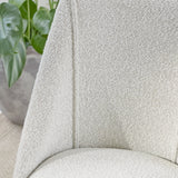 Freya Oat Boucle Dining Chairs - Set of 2 - Chalked Mangowood Legs - Laura James