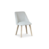 Freya Oat Boucle Dining Chairs - Whitewash Oak Legs - Laura James