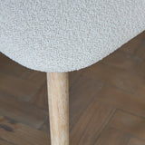 Freya Oat Boucle Dining Chair - Set of 2 - Whitewash Oak Legs - Laura James 