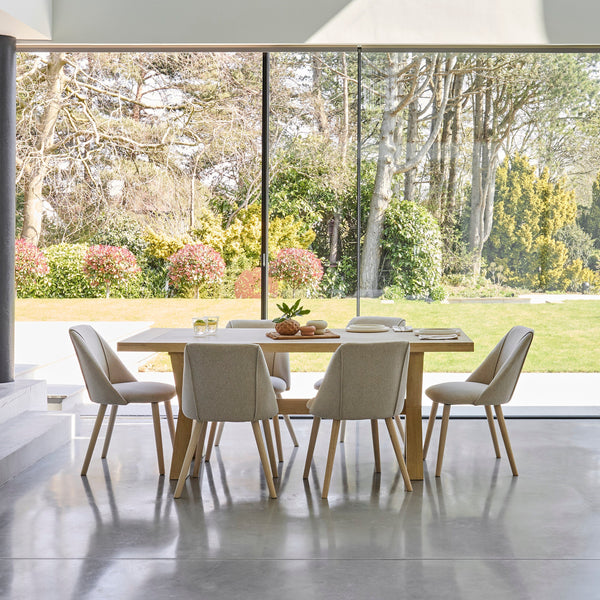 Charlotte Whitewash Extending Dining Table Set - 6 Seater - Freya Sand ...