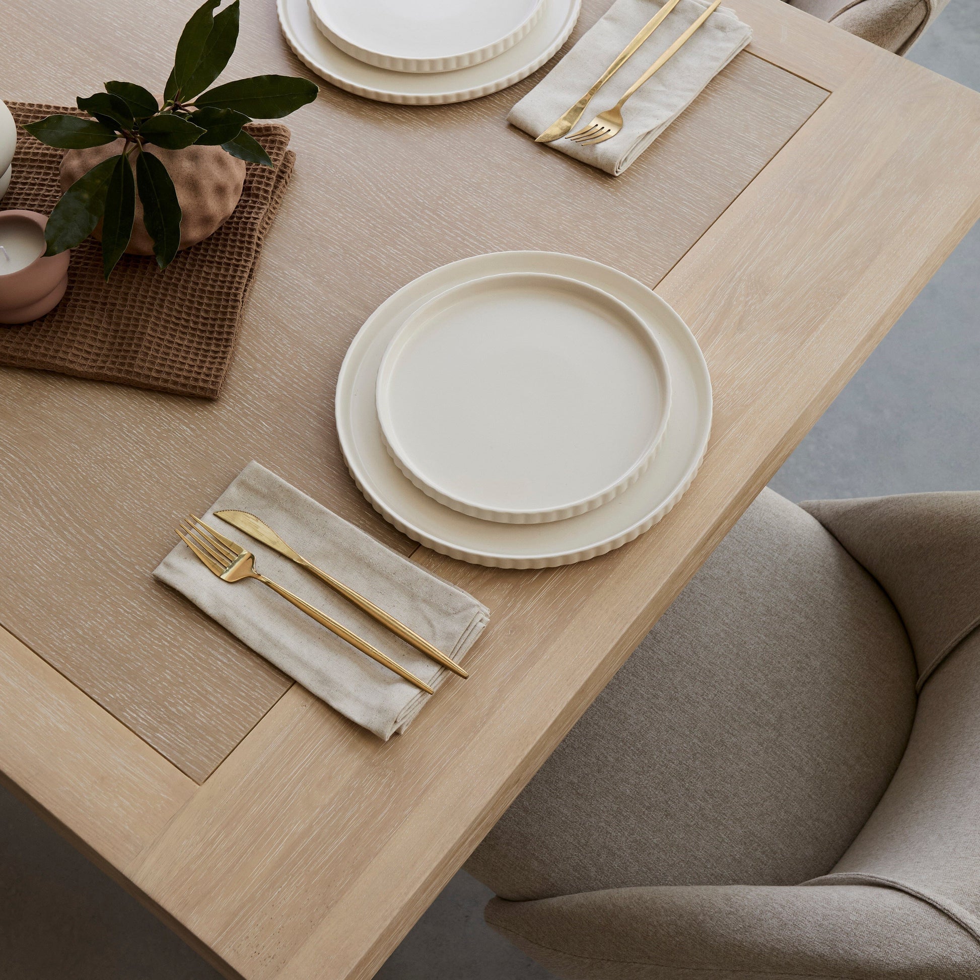 Charlotte 6 Seater Extending Rectangular Dining Table Set with  Freya Sand Dining chairs - Laura James 