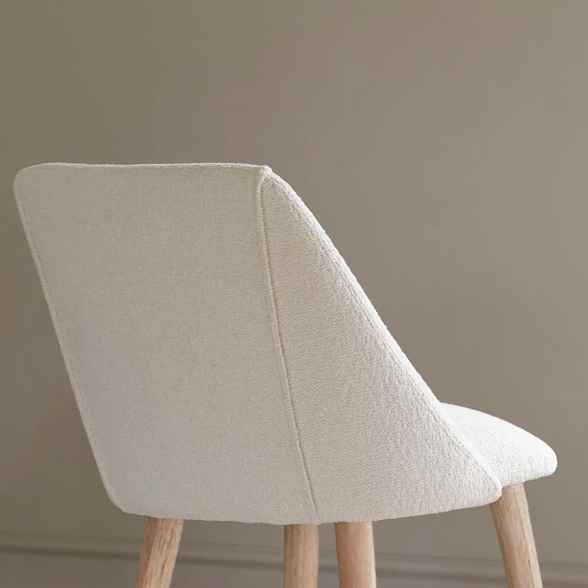 Freya Boucle Dining Chair - Set Of 2 - Whitewash Oak Legs - Laura James