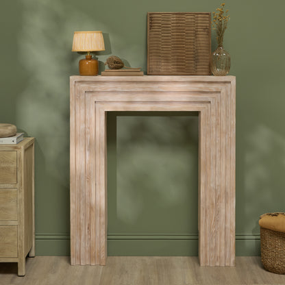 Piper 120cm Fireplace Surround - Chalked Mango Wood - Laura James 
