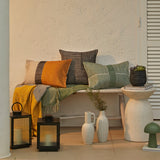 Odisha 45x45cm Striped Cushion Cover - Black - Laura James 