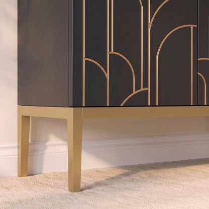 Gatsby 2 Door Small Sideboard - Noir Black