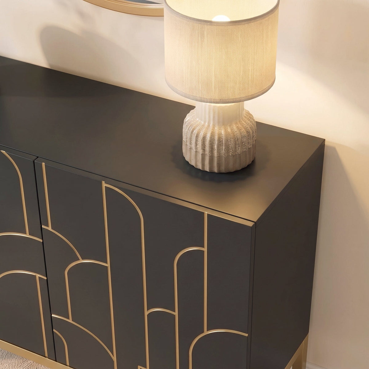 Gatsby 2 Door Small Sideboard - Noir Black