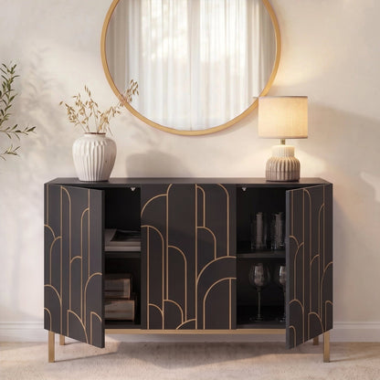 Gatsby 3 Door Sideboard - Noir Black