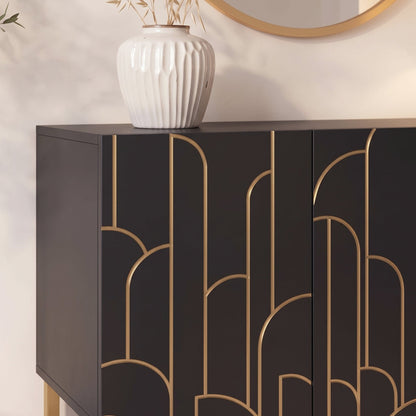 Gatsby 3 Door Sideboard - Noir Black