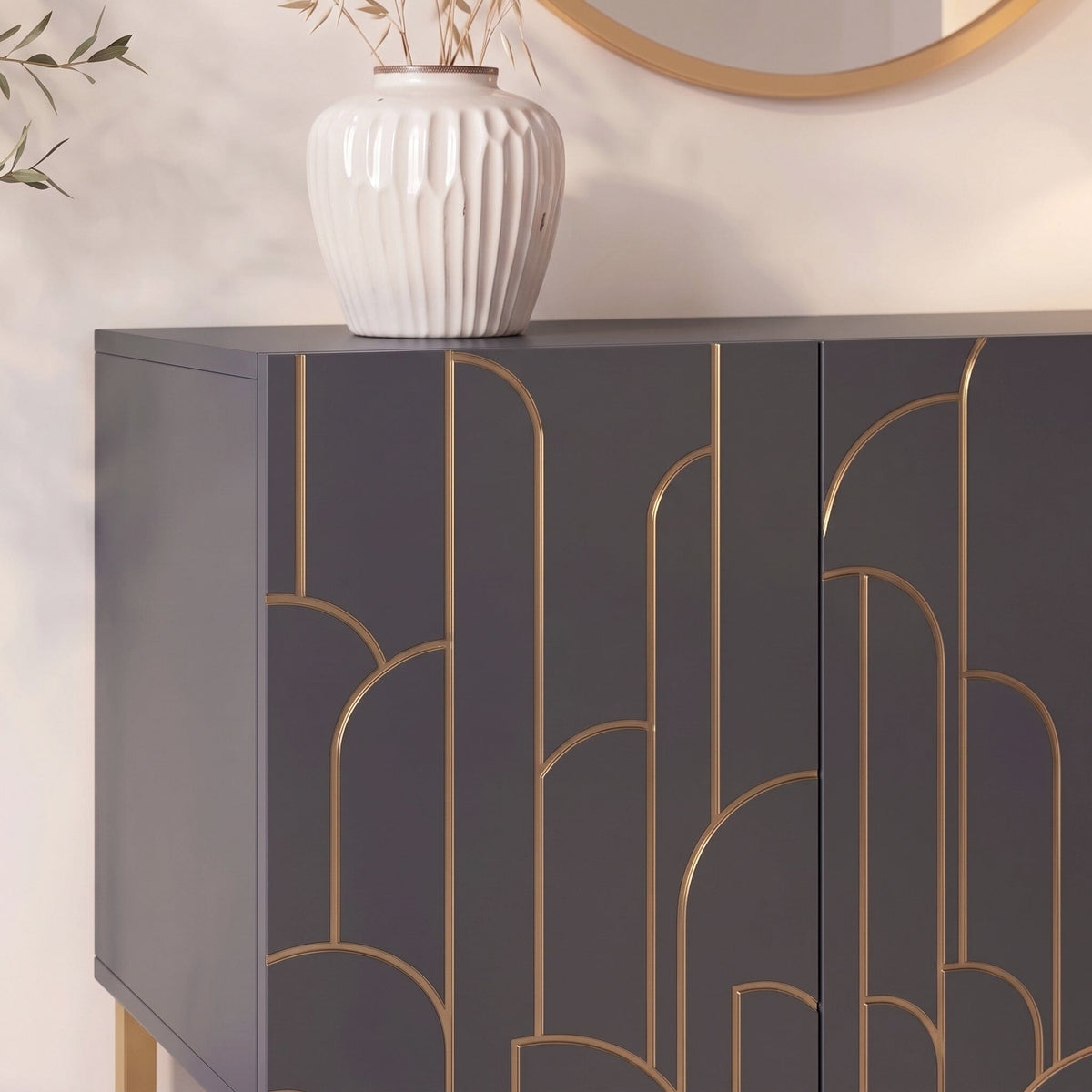 Gatsby 3 Door Sideboard - Smoke Grey