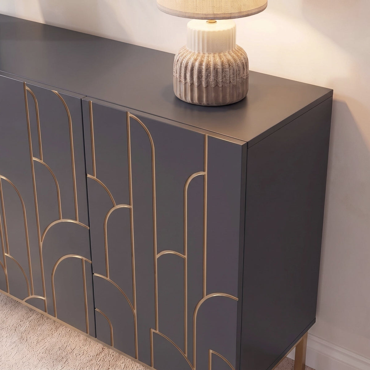 Gatsby 3 Door Sideboard - Smoke Grey