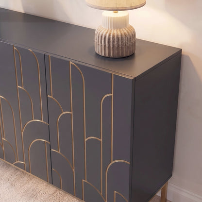 Gatsby 3 Door Sideboard - Smoke Grey
