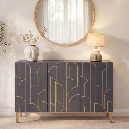 Gatsby 3 Door Sideboard - Smoke Grey