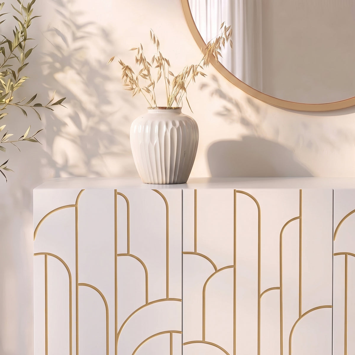 Gatsby Large 4 Door Sideboard - Snow White