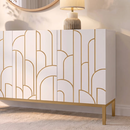 Gatsby Large 4 Door Sideboard - Snow White