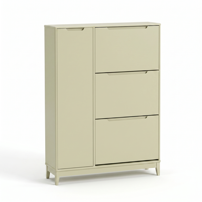 Coby Shoe Cabinet with Shelves - Pistachio Green - Laura James