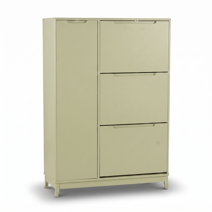 Coby Shoe Cabinet with Shelves - Pistachio Green - Laura James