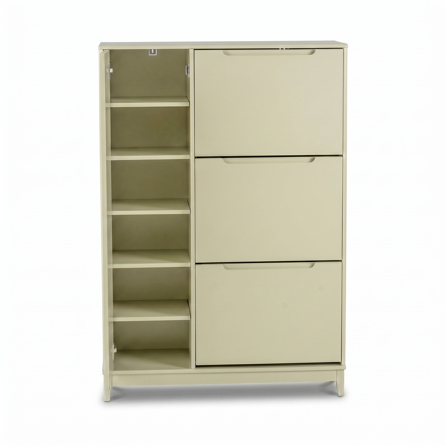 Coby Shoe Cabinet with Shelves - Pistachio Green - Laura James