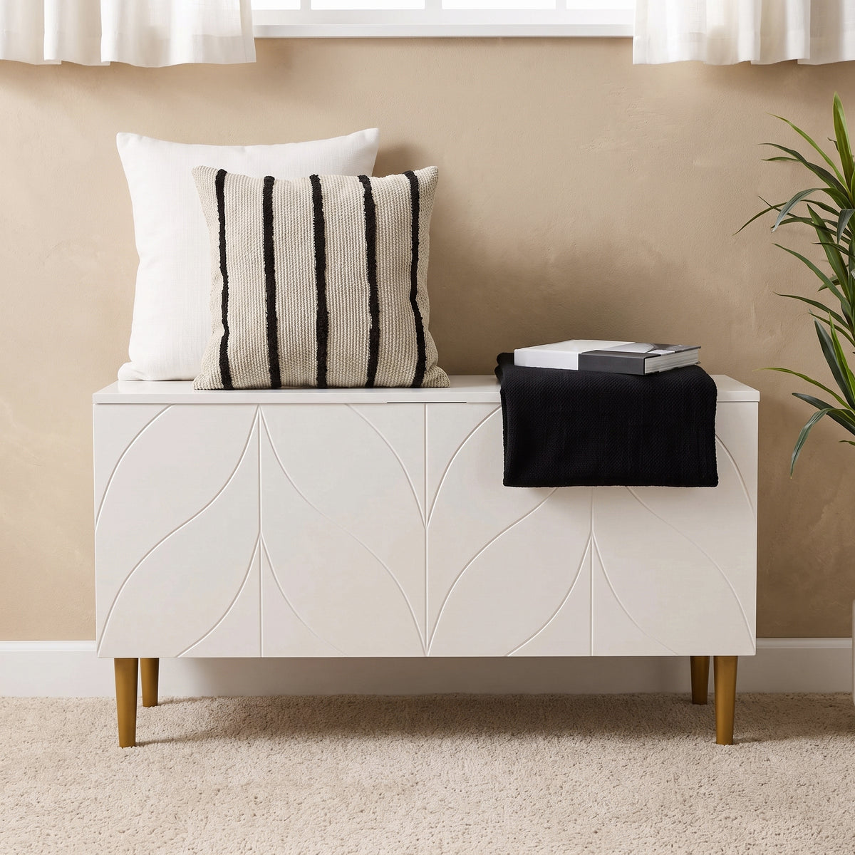 Gloria Blanket Box - White