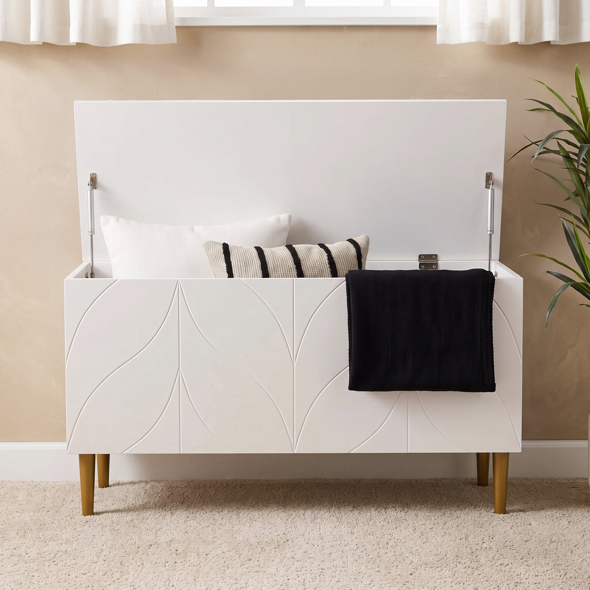Gloria Blanket Box - White