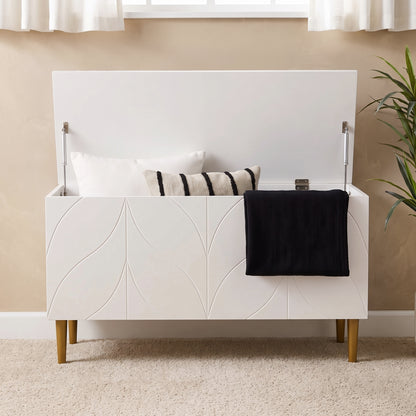 Gloria Blanket Box - White