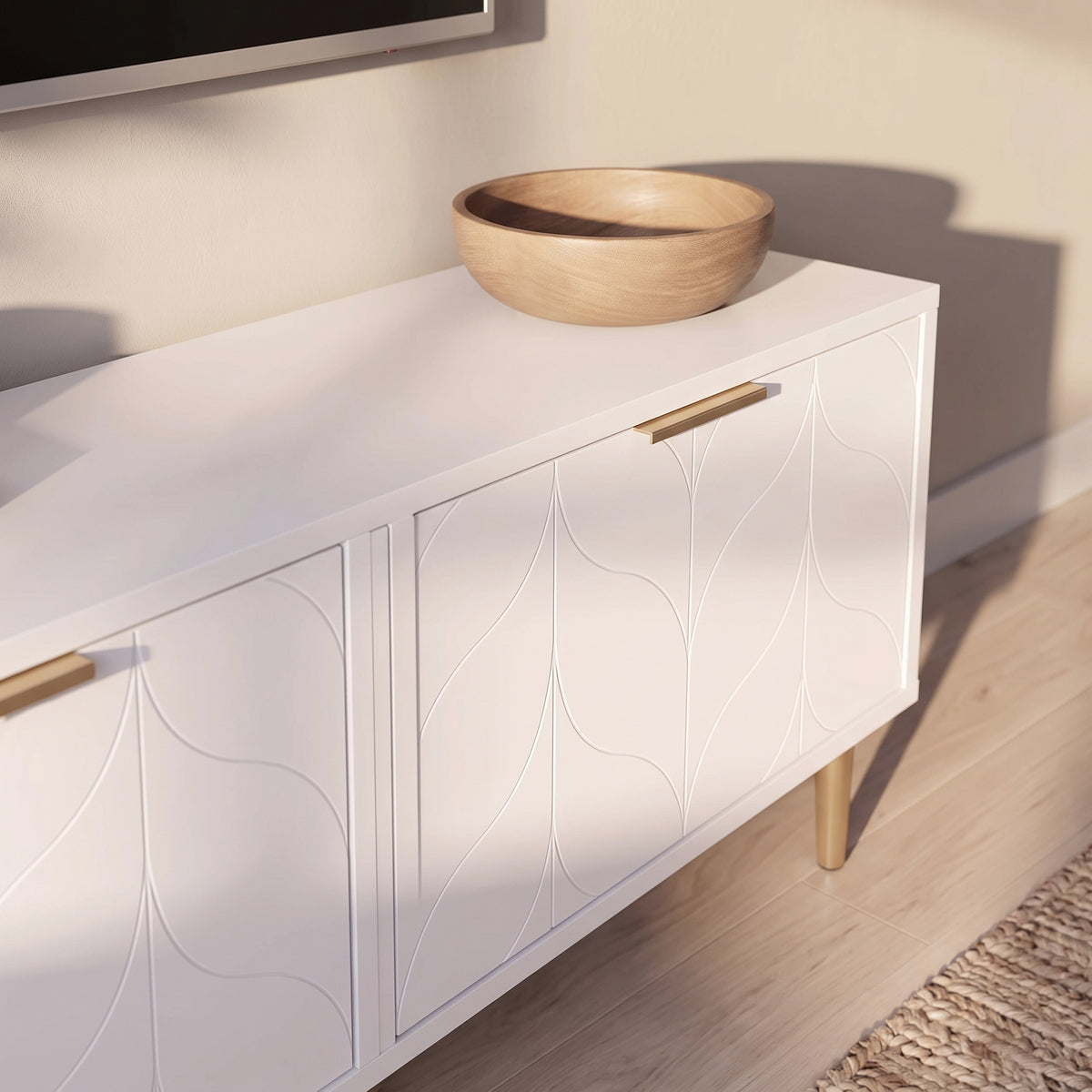 Gloria White TV Unit