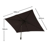 Grey Parasol - 2x3m Rectangle - Laura James 