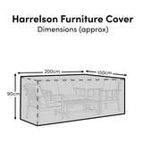 Small Rectangular Garden Furniture Cover - Lila - Ashby - Aspen - Marston - Oakley 6 Seater Sets