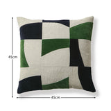 Holbeck 45x45cm Abstract Cushion Cover - Fern Green
