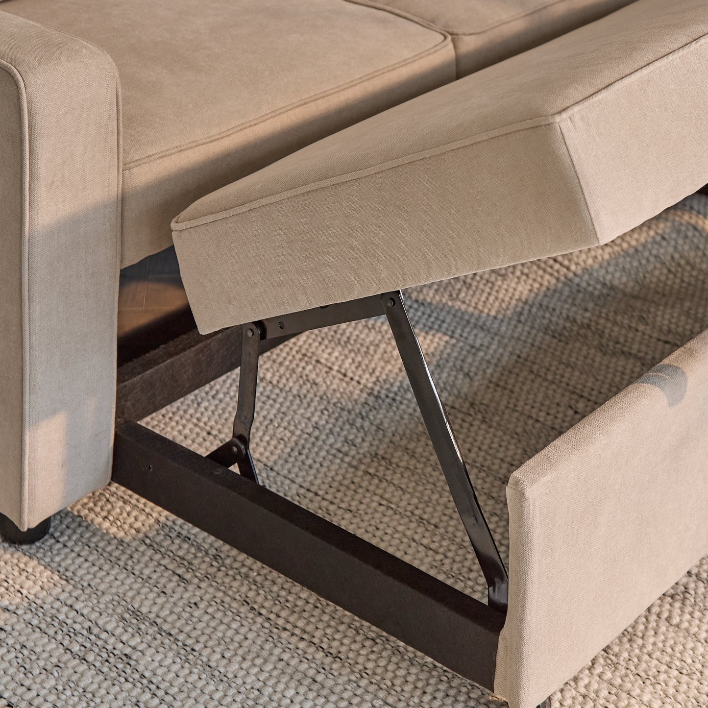 Hugo 3 Seater Sofa Bed - Warm Taupe - Laura James 