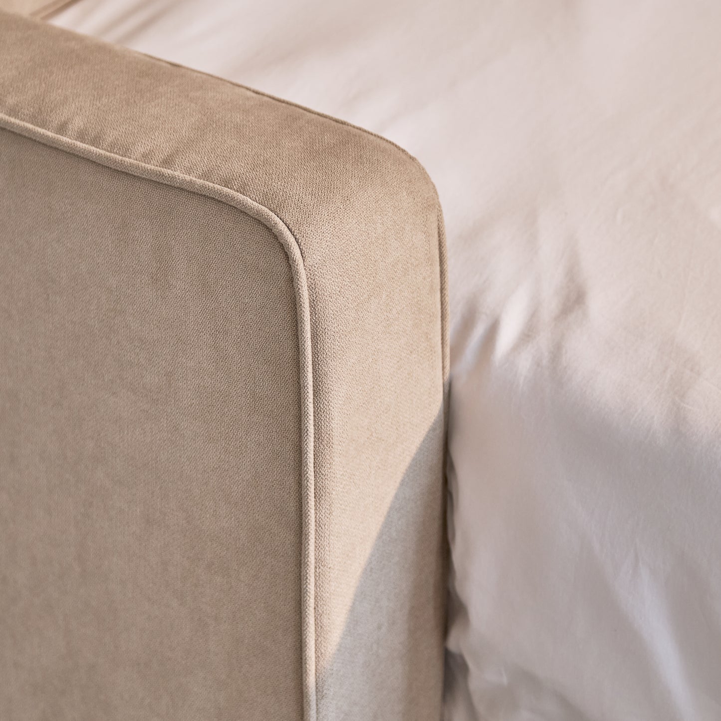 Hugo 3 Seater Sofa Bed - Warm Taupe - Laura James 