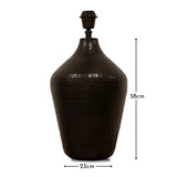 Hale Black Bronze Metal Lamp Base - Laura James

