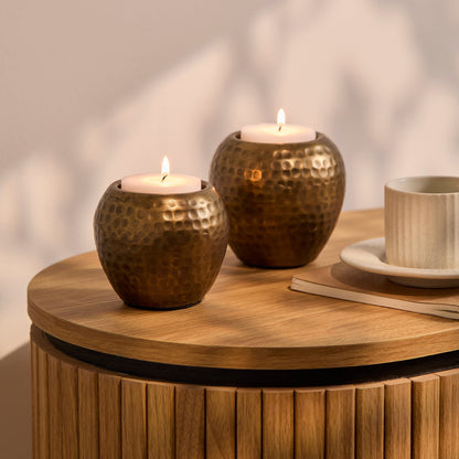 Hale Metal Candle Holder - Gold - Laura James 