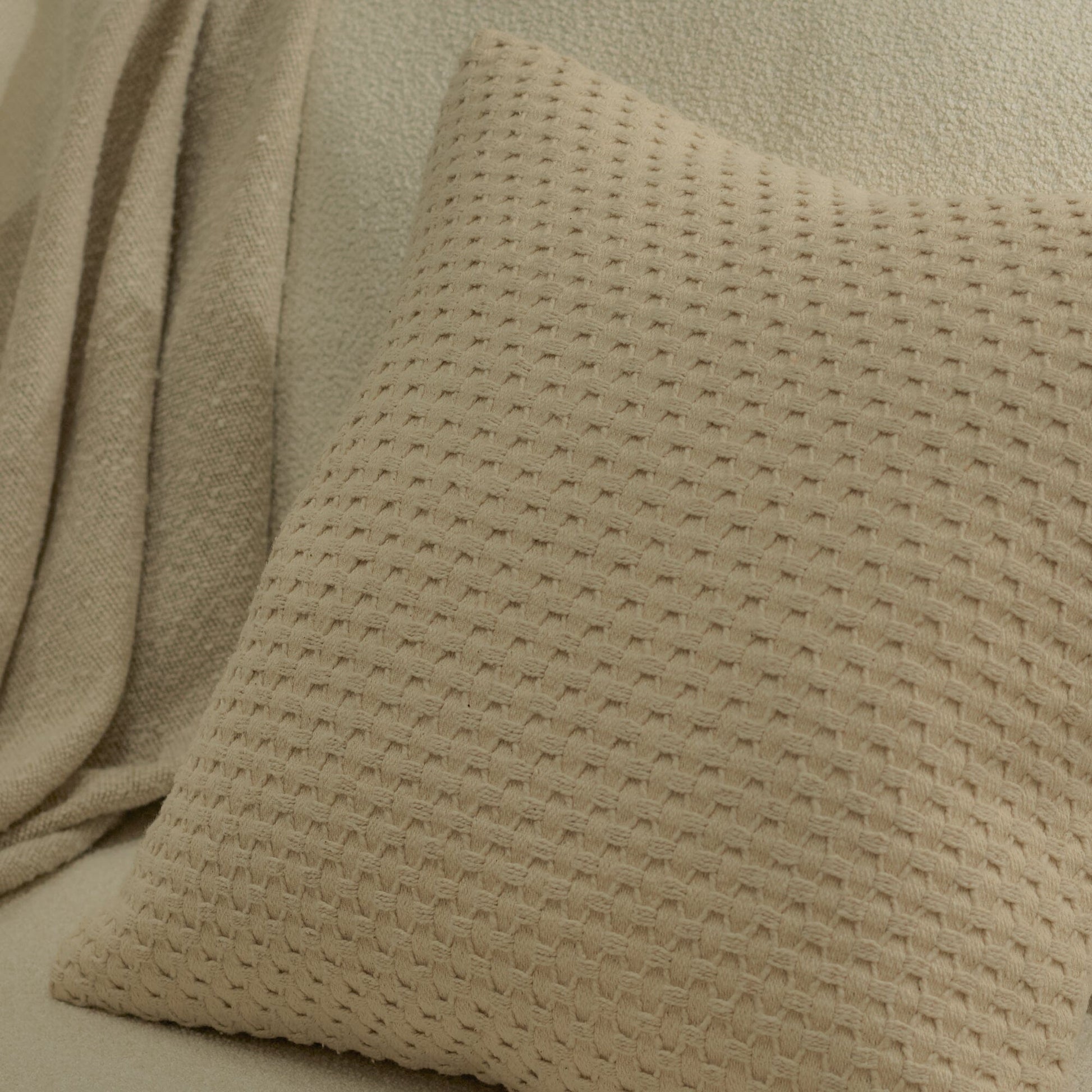 Halford 45 x 45cm Cotton Cushion Cover - Natural - Laura James 