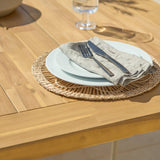 Hali 6 Seater Wooden Garden Dining Set with Ryder Clay Chairs - 175cm - Laura James