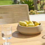 Hali 6 Seater Wooden Garden Dining Set with Ryder Clay Chairs - 175cm - Laura James