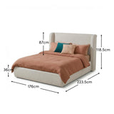 Hannah King Ottoman Bed - Oyster White - Laura James 