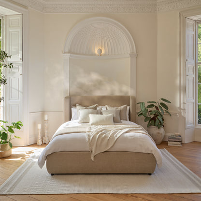 Hannah King Ottoman Bed - Mink Taupe - Laura James