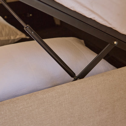 Hannah King Ottoman Bed - Mink Taupe - Laura James