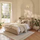 Hannah King Ottoman Bed - Mink Taupe - Laura James