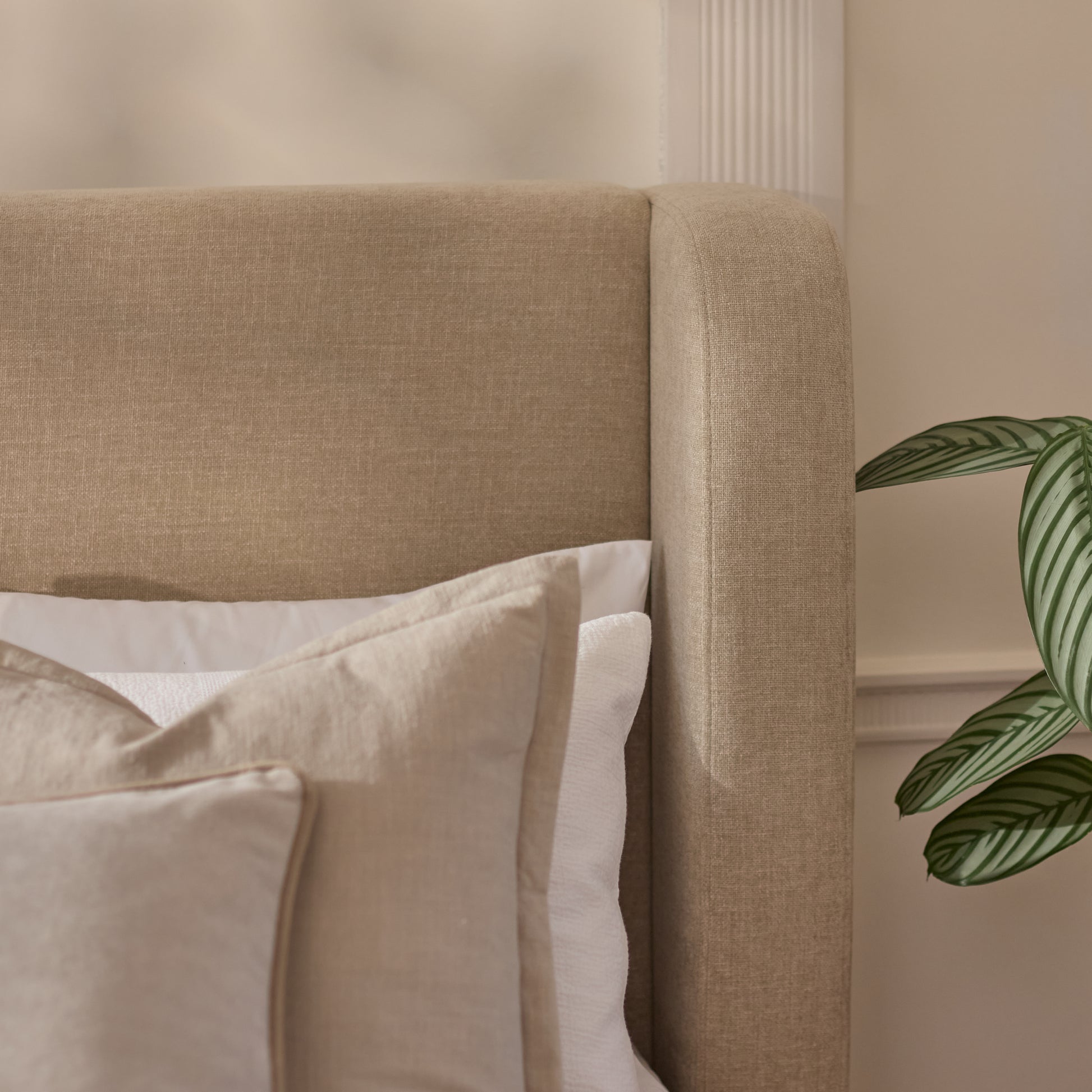 Hannah King Ottoman Bed - Mink Taupe - Laura James