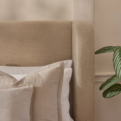Hannah King Ottoman Bed - Mink Taupe - Laura James