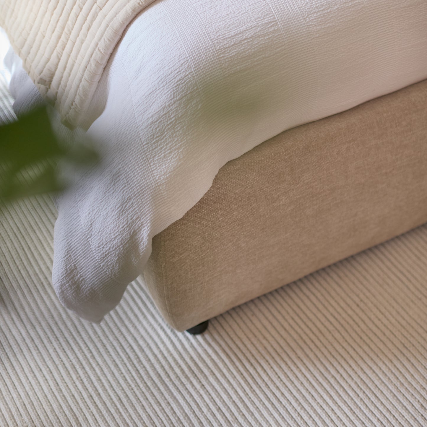 Hannah King Ottoman Bed - Mink Taupe - Laura James