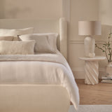Hannah King Ottoman Bed - Oyster White - Laura James